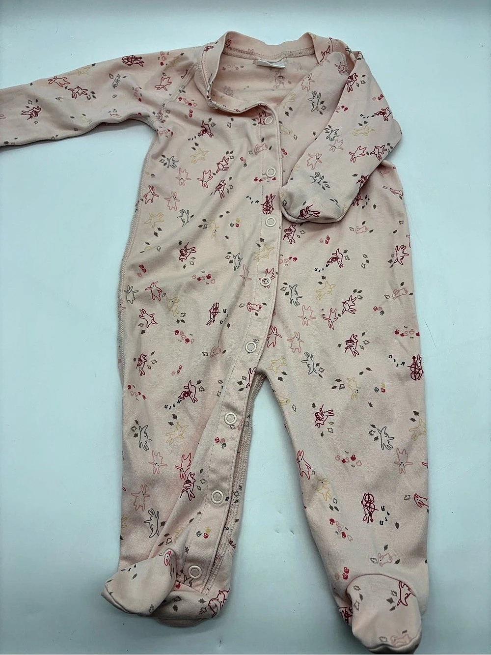 Hanna Andersson Organic Cotton Floral Footie Baby 60 Like New